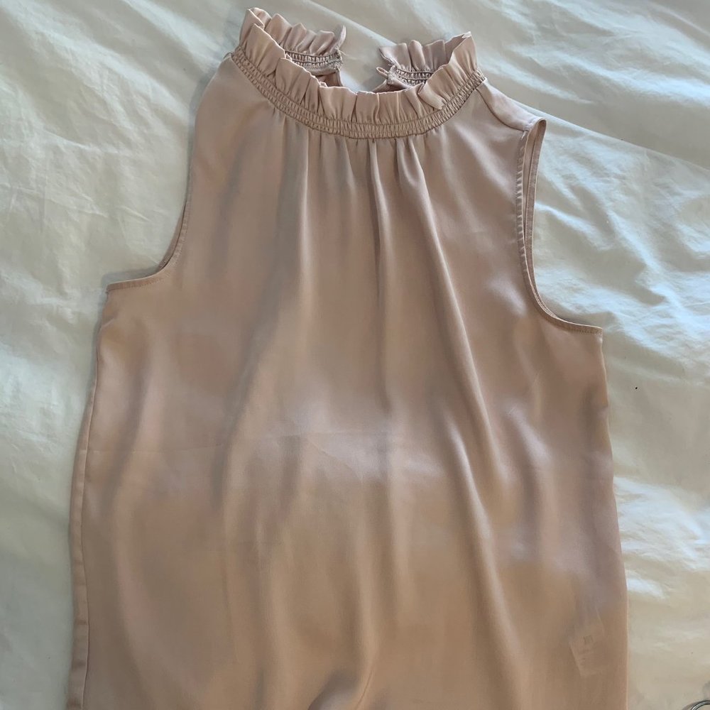 Silk Champagne Colored Blouse